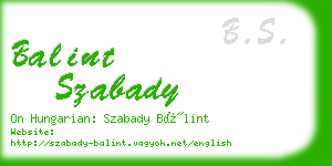 balint szabady business card